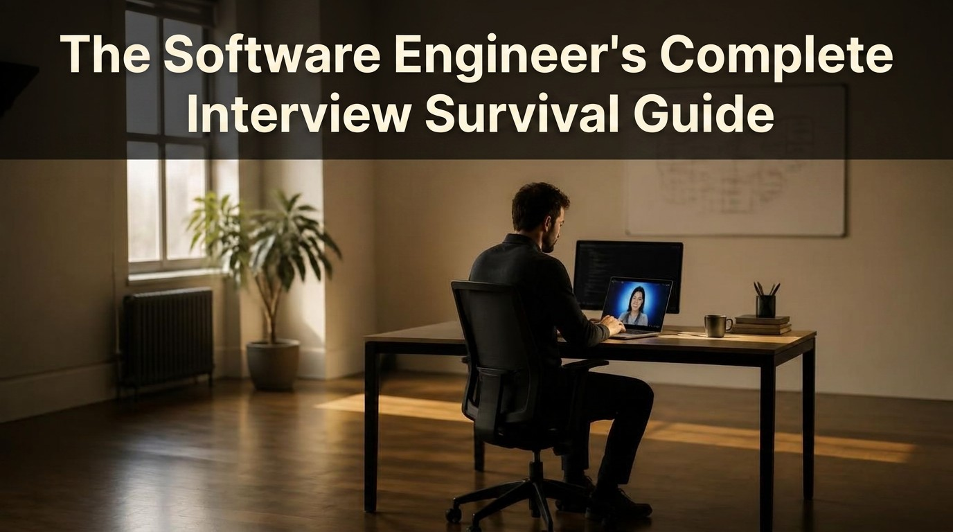 Software engineer participating in a live AI mock technical interview covering coding, system design, and behavioral questions