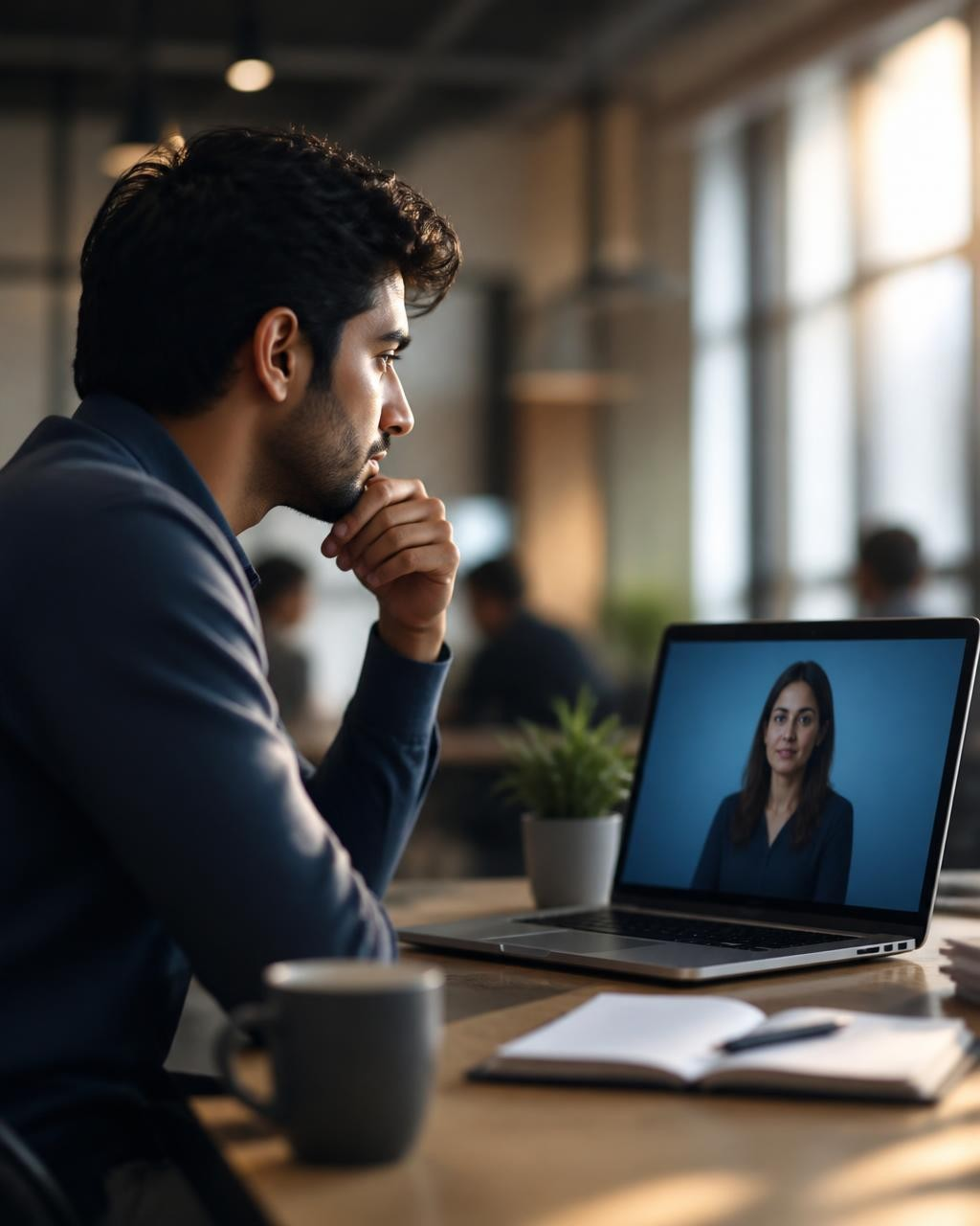 Software engineer practicing technical and behavioral interview questions with an AI mock interview tool